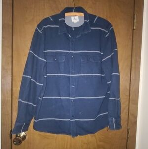 SPERRY navy striped button up size medium